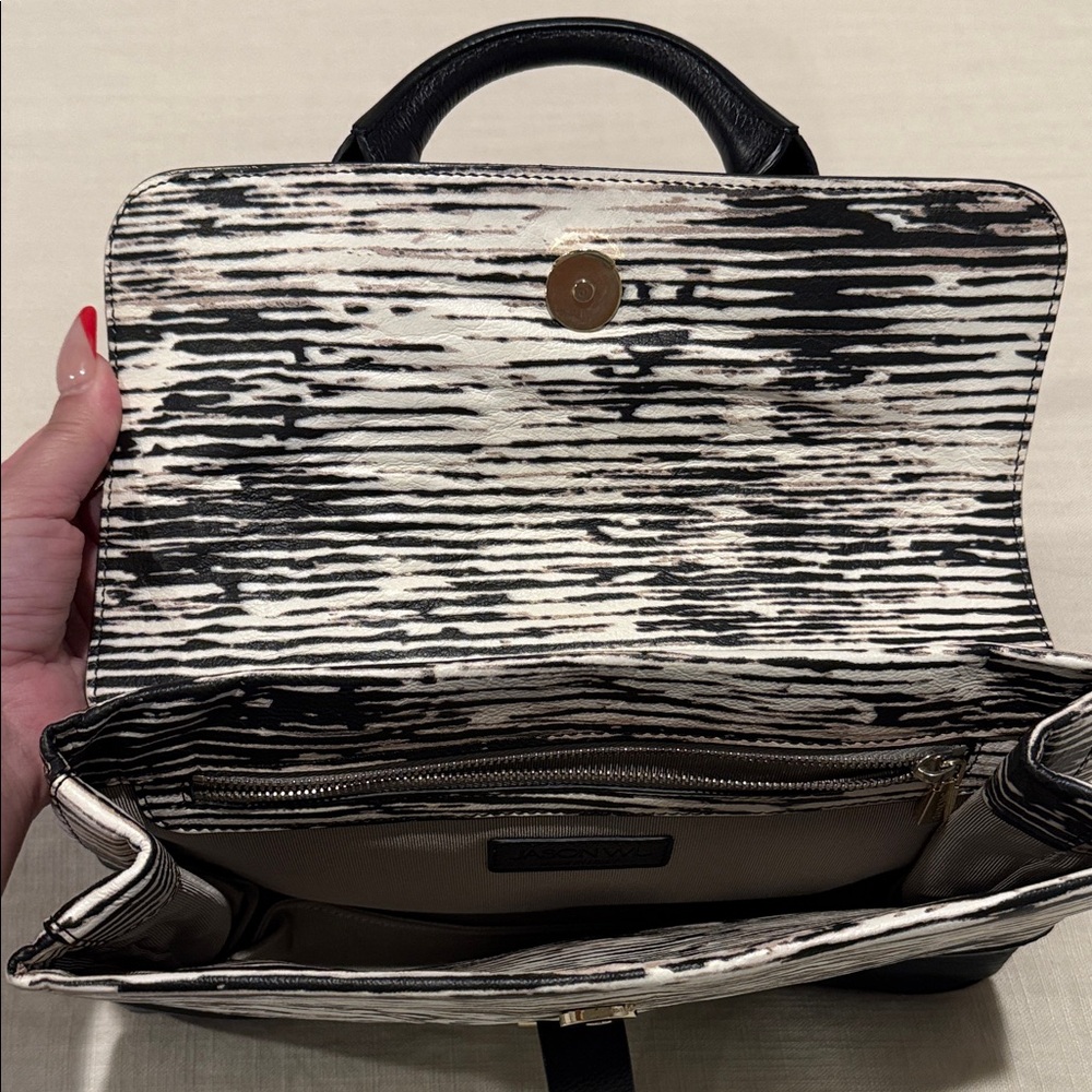 Jason Wu Black and White Patterned Clutch - Picture 8 of 10